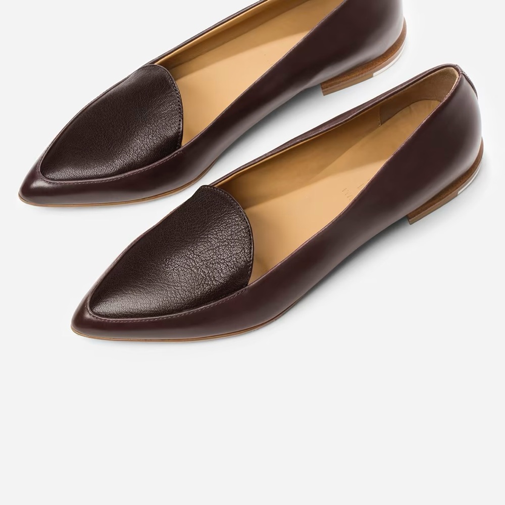 Everlane Modern Point Loafer Burgundy